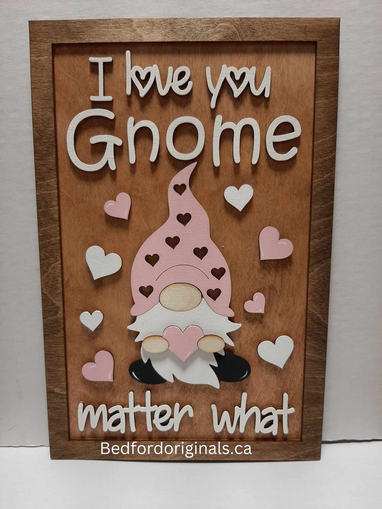 Valentine's Gnome Plaque, preorder required